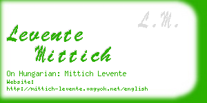 levente mittich business card